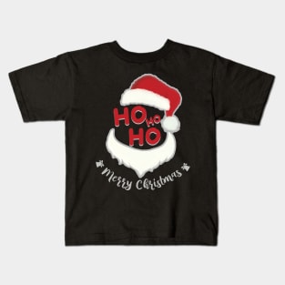 Merry Christmas Hat Santa Hohoho Kids T-Shirt
